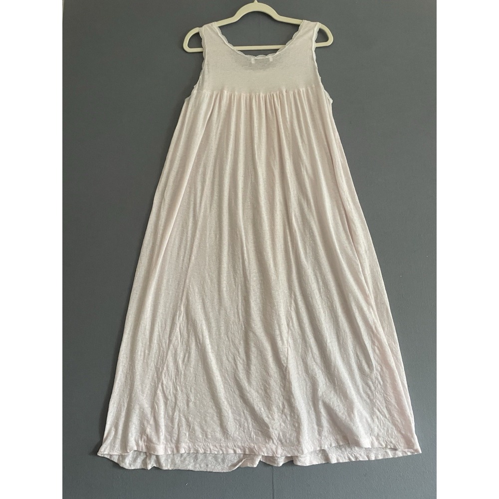 Vintage Christian Dior Long‎ Nightgown M/L Pale Pink Sleeveless Cottage Feminine - Picture 10 of 16